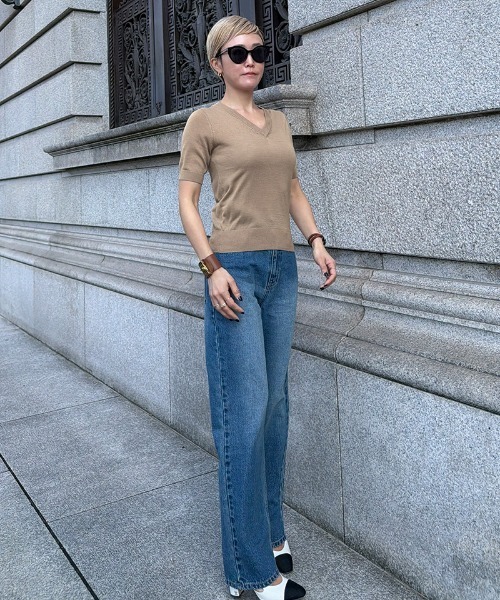 JENNE（ジェンヌ）の「シルク混シアーブルオーバー（Tシャツ/カットソー・レディース・ブラック/ベージュ/グリーン・SMALL/MEDIUM/LARGE）」の8枚目の写真