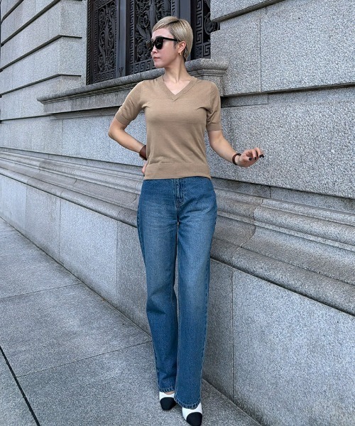 JENNE（ジェンヌ）の「シルク混シアーブルオーバー（Tシャツ/カットソー・レディース・ブラック/ベージュ/グリーン・SMALL/MEDIUM/LARGE）」の12枚目の写真