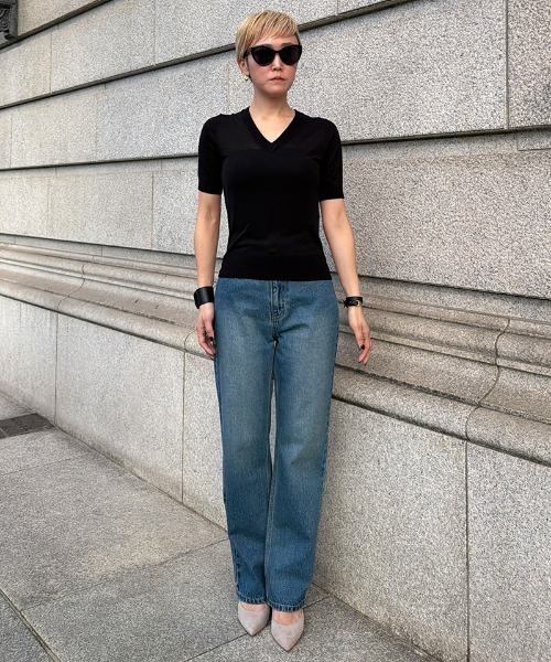 JENNE（ジェンヌ）の「シルク混シアーブルオーバー（Tシャツ/カットソー・レディース・ブラック/ベージュ/グリーン・SMALL/MEDIUM/LARGE）」の14枚目の写真