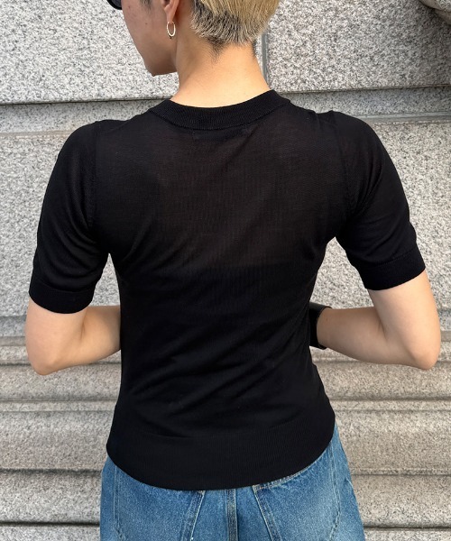 JENNE（ジェンヌ）の「シルク混シアーブルオーバー（Tシャツ/カットソー・レディース・ブラック/ベージュ/グリーン・SMALL/MEDIUM/LARGE）」の16枚目の写真