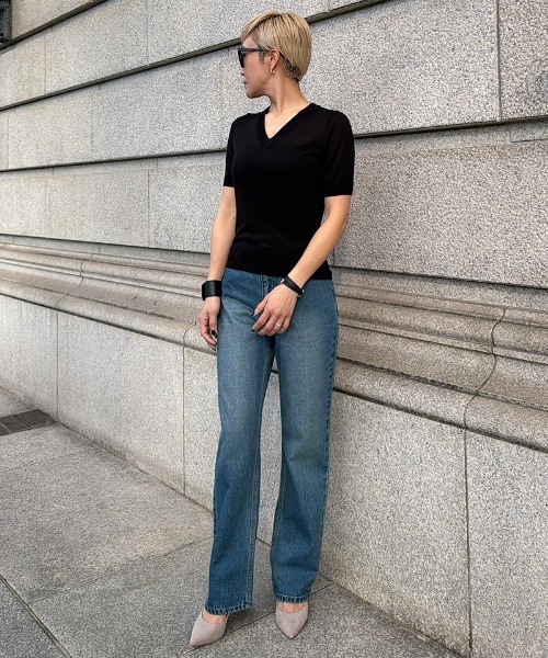 JENNE（ジェンヌ）の「シルク混シアーブルオーバー（Tシャツ/カットソー・レディース・ブラック/ベージュ/グリーン・SMALL/MEDIUM/LARGE）」の18枚目の写真