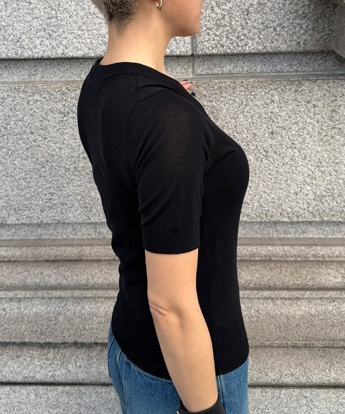 JENNE（ジェンヌ）の「シルク混シアーブルオーバー（Tシャツ/カットソー・レディース・ブラック/ベージュ/グリーン・SMALL/MEDIUM/LARGE）」の20枚目の写真