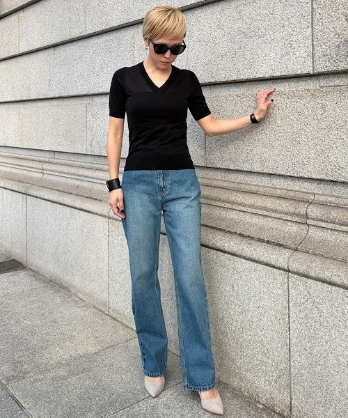 JENNE（ジェンヌ）の「シルク混シアーブルオーバー（Tシャツ/カットソー・レディース・ブラック/ベージュ/グリーン・SMALL/MEDIUM/LARGE）」の21枚目の写真