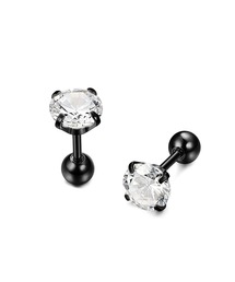 Rennet（レネット）の「【 金属アレルギー対応 】ステンレス ラウンドジルコニアスタッドピアス（ピアス（両耳用））」