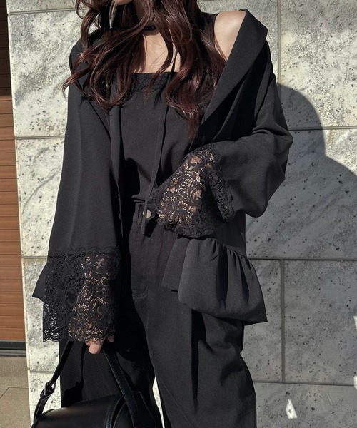 WILLFULLY(ウィルフリー)の「cuffs lace hem balloon frill JK(その他アウター・レディース・ライトベージュ/ブラック/ブラウン系その他・FREE)」の1枚目の写真
