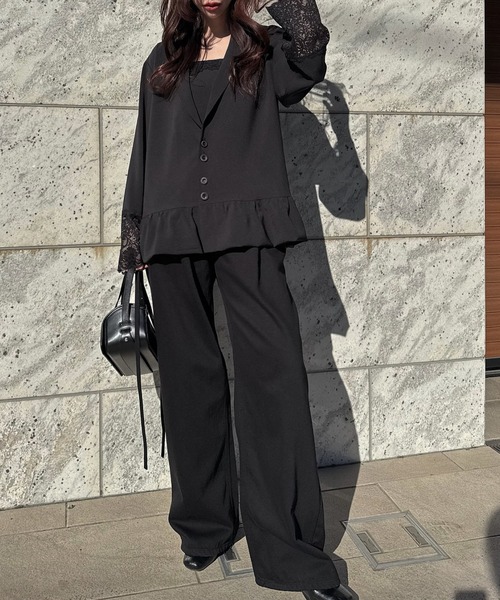 WILLFULLY(ウィルフリー)の「cuffs lace hem balloon frill JK(その他アウター・レディース・ライトベージュ/ブラック/ブラウン系その他・FREE)」の14枚目の写真