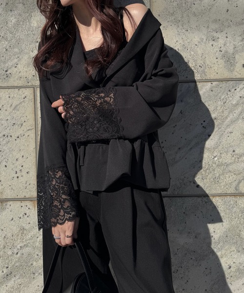 WILLFULLY(ウィルフリー)の「cuffs lace hem balloon frill JK(その他アウター・レディース・ライトベージュ/ブラック/ブラウン系その他・FREE)」の15枚目の写真
