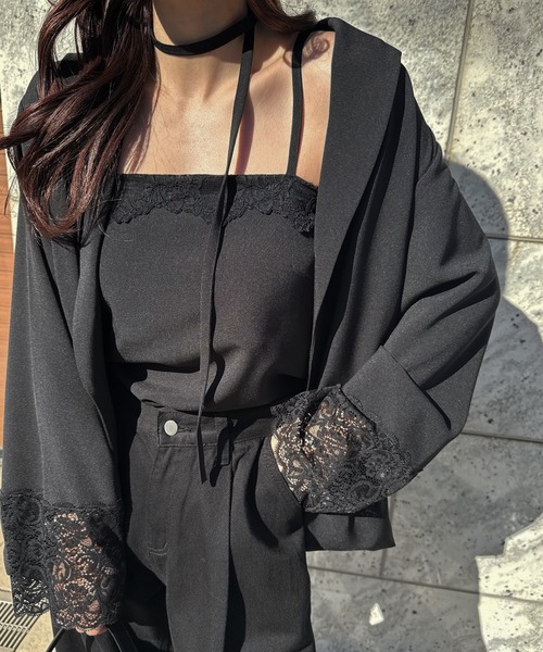 WILLFULLY(ウィルフリー)の「cuffs lace hem balloon frill JK(その他アウター・レディース・ライトベージュ/ブラック/ブラウン系その他・FREE)」の18枚目の写真