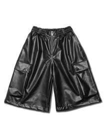 ROCKPSYCHO（ロックサイコ）の「レザー バミューダショーツ ブラック（その他パンツ）」