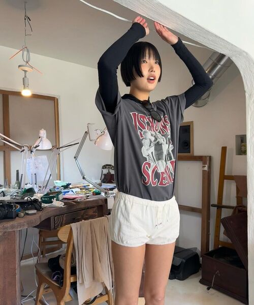 ISTKUNST(イストクンスト)の「SCENE BAND TEE_BROWN(IK2EMMT510A)(Tシャツ/カットソー・レディース・ブラウン・S/M/L)」の13枚目の写真