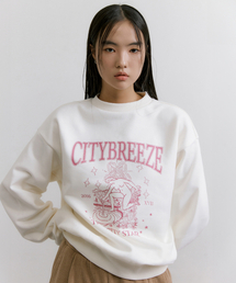 エッセンシャルスタリットシティグラフィックスウェットシャツ_CREAM