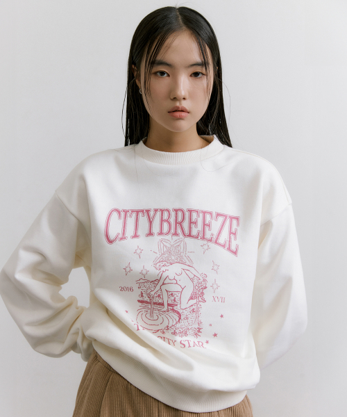 CITYBREEZE(シティブリーズ)の「エッセンシャルスタリットシティグラフィックスウェットシャツ_CREAM(スウェット・レディース・その他・FREE)」の1枚目の写真