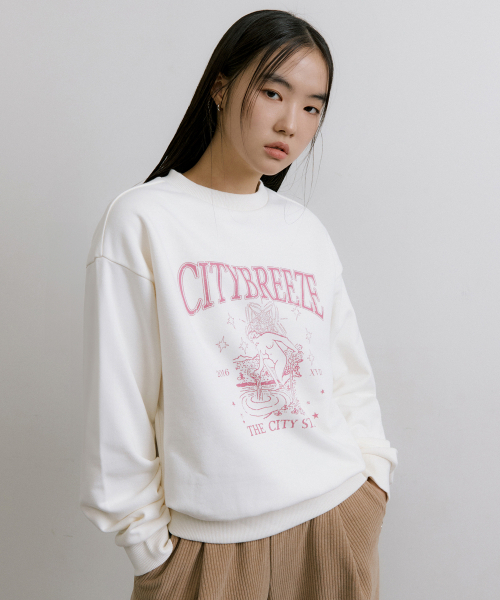 CITYBREEZE(シティブリーズ)の「エッセンシャルスタリットシティグラフィックスウェットシャツ_CREAM(スウェット・レディース・その他・FREE)」の2枚目の写真