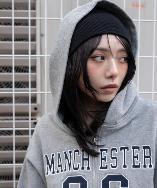 WEGO(ウィゴー)の「WEGO/【26年春新作】グラフィックショート WZIP パーカー(パーカー・レディース・ネイビー/アッシュグレー/杢グレー・FREE)」の8枚目の写真