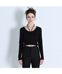 MAKE A TOAST（メイクアトースト）の「ホルターネックトップ＆ボレロセットアップブラックMBDSTO002BK（カーディガン/ボレロ）」