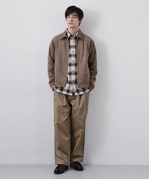 THE SHOP TK （ザ ショップ ティーケー ）の「フェイクスエードジップ ブルゾン（ブルゾン・メンズ・ブラック/ナチュラル・02/03/04）」の5枚目の写真