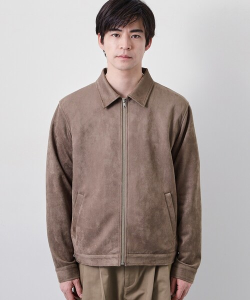 THE SHOP TK （ザ ショップ ティーケー ）の「フェイクスエードジップ ブルゾン（ブルゾン・メンズ・ブラック/ナチュラル・02/03/04）」の7枚目の写真