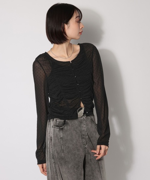 PAGEBOY（ページボーイ）の「【ブラウスなのに伸縮性抜群】エスパンディシャーリング（Tシャツ/カットソー・レディース・オフホワイト/ブラック系その他/ブラック/モーブ系/ネイビー・FREE）」の22枚目の写真