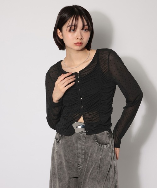 PAGEBOY(ページボーイ)の「【ブラウスなのに伸縮性抜群】エスパンディシャーリング(Tシャツ/カットソー・レディース・オフホワイト/ブラック系その他/ブラック/モーブ系/ネイビー・FREE)」の22枚目の写真
