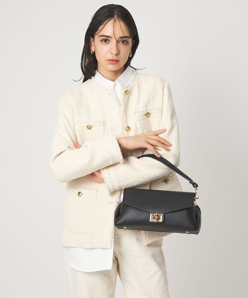 MARCO BIANCHINI(マルコビアンチーニ)の「<MARCO BIANCHINI>フラップバッグ / ワンハンドル(ショルダーバッグ・レディース・ブラック/ベージュ・FREE)」の3枚目の写真