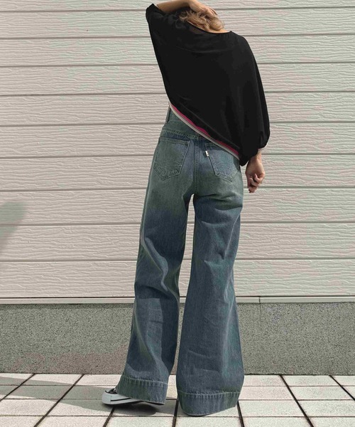 Q(キュー)の「リブヘムラインプルオーバー(シャツ/ブラウス・レディース・ブラック/アイボリー/ライトブルー・MEDIUM)」の15枚目の写真