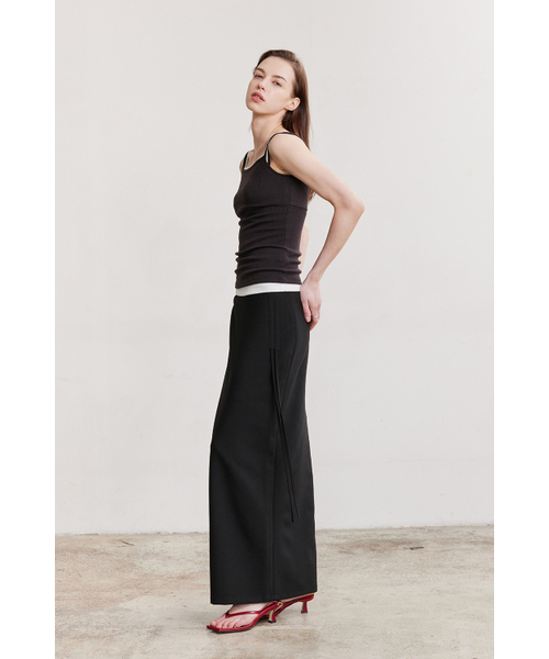 AFTERHOURS（アフターアワーズ）の「DOUBLE STRAP SLEEVELESS (BROWN-CHARCOAL)（Tシャツ/カットソー・レディース・その他・FREE）」の4枚目の写真