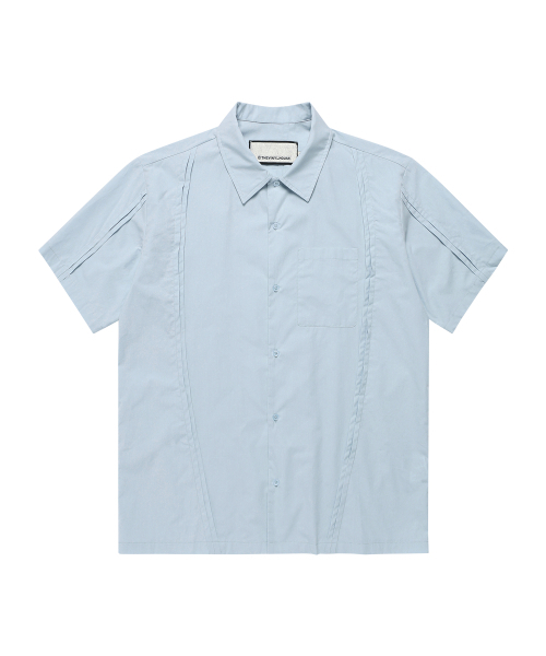 THEVINYLHOUSE(ザバイニルハウス)の「カーブド ショートスリーブ シャツ ブルー(シャツ/ブラウス・メンズ・その他・S/M/L)」の8枚目の写真