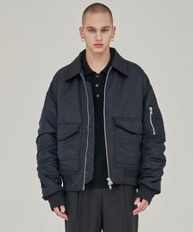 INTERSECTION（インターセッション）の「オーバーサイズダブルポケットMA-1ジャンパー[ブラック]（MA-1）」