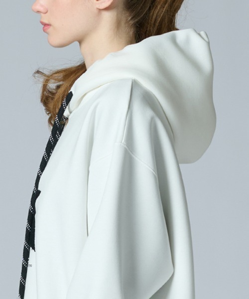 DOUBLE STANDARD CLOTHING（ダブルスタンダードクロージング）の「スター刺繍 フードパーカー(WEB限定)（Tシャツ/カットソー・レディース・ブラック/オフホワイト・FREE）」の11枚目の写真