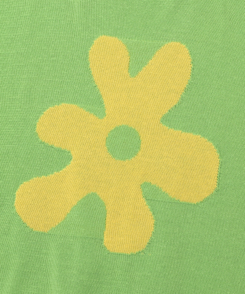 ISTKUNST（イストクンスト）の「[IKXSUH] FLOWER SUMMER HALF KNIT_GREEN(IK2DMMK634C)（Tシャツ/カットソー・レディース・グリーン・S/M/L）」の4枚目の写真