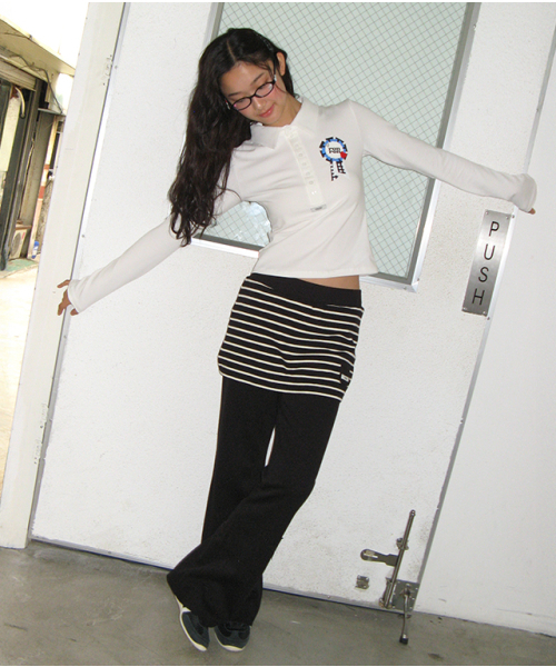 RONRON（ロンロン）の「ROSETTE BUTTON HENRYNECK LONG SLEEVE WHITE（Tシャツ/カットソー・レディース・その他・FREE）」の4枚目の写真