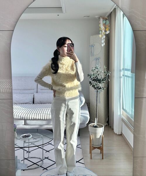 MUSINSA STANDARD WOMAN（ムシンサスタンダードウーマン）の「ウィメンズフェイクシアリングダッフルコート[ベージュ]（チェスターコート・レディース・その他・M/S）」の8枚目の写真