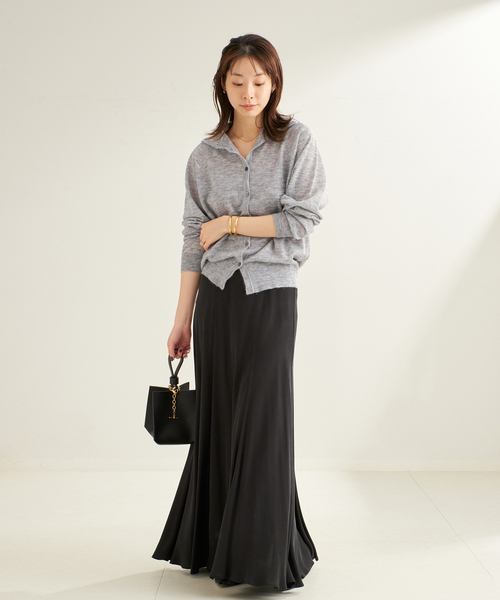 plage（プラージュ）の「《追加》Washable Fibril ロングスカート 5（スカート・レディース・ブラック/タン・34/36/38）」の4枚目の写真