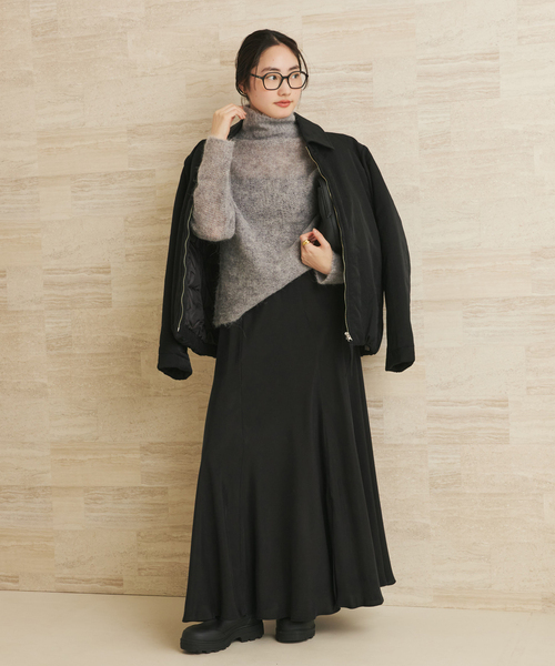 plage（プラージュ）の「《追加》Washable Fibril ロングスカート 5（スカート・レディース・ブラック/タン・34/36/38）」の6枚目の写真