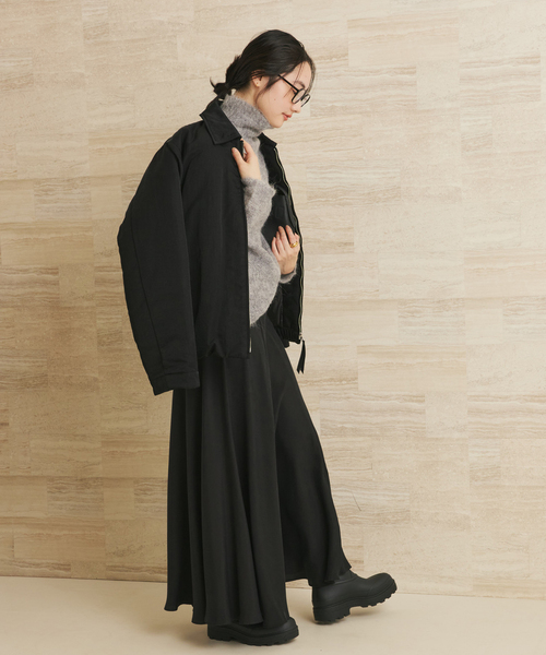 plage（プラージュ）の「《追加》Washable Fibril ロングスカート 5（スカート・レディース・ブラック/タン・34/36/38）」の7枚目の写真