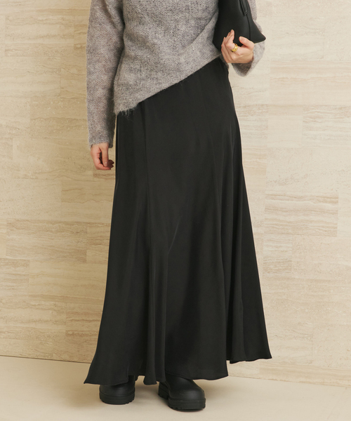 plage（プラージュ）の「《追加》Washable Fibril ロングスカート 5（スカート・レディース・ブラック/タン・34/36/38）」の9枚目の写真