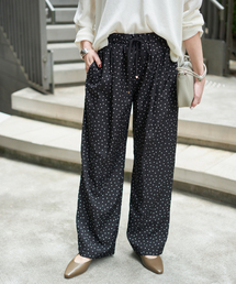 Spick & Span | 《WEB限定 / 追加》ドットプリントイージーストレートパンツ(その他パンツ)