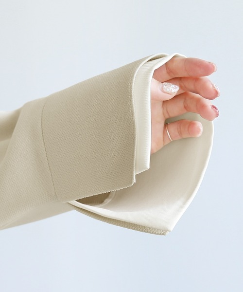 reca(レカ)の「襟付きダブルジップニットカーディガン(ブルゾン・レディース・アイボリー/ブラック・FREE)」の6枚目の写真