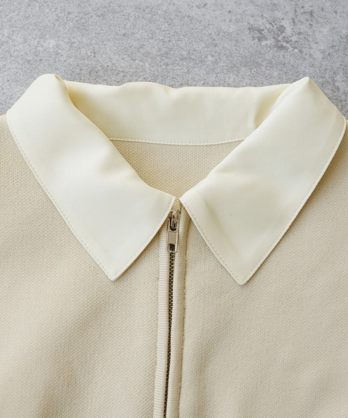 reca(レカ)の「襟付きダブルジップニットカーディガン(ブルゾン・レディース・アイボリー/ブラック・FREE)」の14枚目の写真