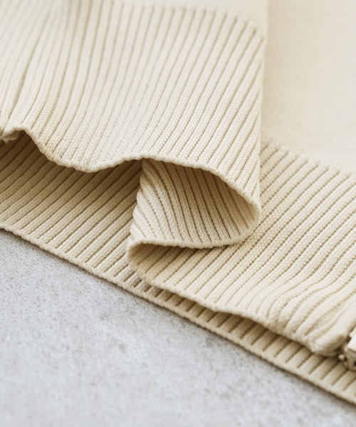 reca(レカ)の「襟付きダブルジップニットカーディガン(ブルゾン・レディース・アイボリー/ブラック・FREE)」の18枚目の写真