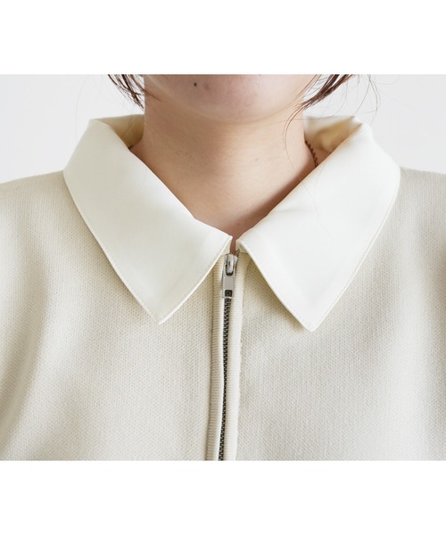reca(レカ)の「襟付きダブルジップニットカーディガン(ブルゾン・レディース・アイボリー/ブラック・FREE)」の20枚目の写真