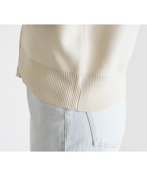 reca(レカ)の「襟付きダブルジップニットカーディガン(ブルゾン・レディース・アイボリー/ブラック・FREE)」の22枚目の写真