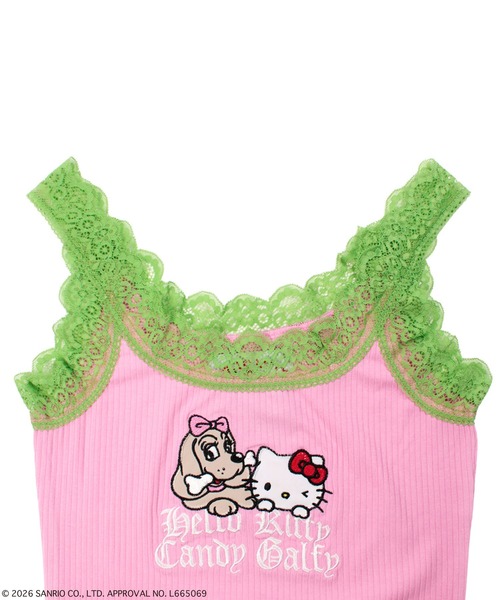 GALFY（ガルフィー）の「GALFY（ガルフィー）仲子レースタンク/コラボ レースリブタンクトップ/刺繍ロゴ（タンクトップ・レディース・ホワイト/ブラック/サックスブルー/ピンク・FREE）」の13枚目の写真