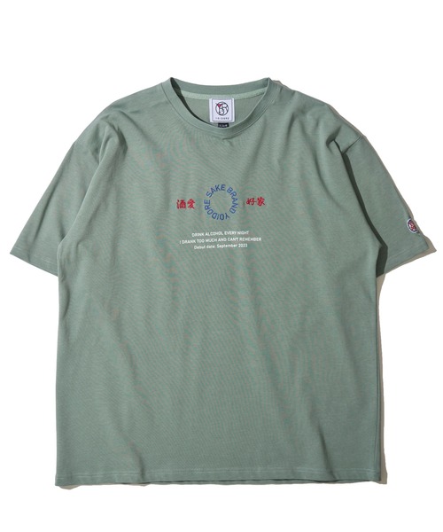 ADPOSION（アドポーション）の「【YOIDORE】酒愛好家Tシャツ / 刺繍MIX グラフィックプリント クルーネックTシャツ（Tシャツ/カットソー・メンズ・ライトグリーン/ブラック/ホワイト・X-LARGE/LARGE/MEDIUM）」の9枚目の写真
