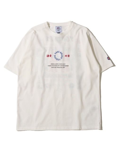 ADPOSION（アドポーション）の「【YOIDORE】酒愛好家Tシャツ / 刺繍MIX グラフィックプリント クルーネックTシャツ（Tシャツ/カットソー・メンズ・ライトグリーン/ブラック/ホワイト・X-LARGE/LARGE/MEDIUM）」の5枚目の写真