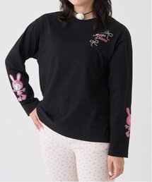 mezzo piano Junior（メゾピアノジュニア）の「ベリエちゃん 袖アップリケTシャツ（Tシャツ/カットソー）」