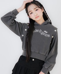 ANAP GiRL（アナップガール）の「袖ボタンアキピグメントフーディースウェット（その他トップス）」