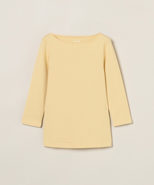 three dots（スリードッツ）の「ジンジャー七分袖（Tシャツ/カットソー・レディース・ベージュ系その他/ホワイト系その他/グリーン系その他/グレー系その他2・MEDIUM/SMALL）」の3枚目の写真