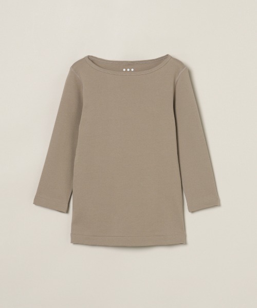 three dots（スリードッツ）の「ジンジャー七分袖（Tシャツ/カットソー・レディース・ベージュ系その他/ホワイト系その他/グリーン系その他/グレー系その他2・MEDIUM/SMALL）」の2枚目の写真