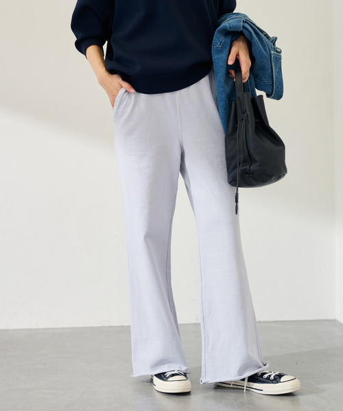 FRAMeWORK（フレームワーク）の「≪追加≫ウェットオゾンセミフレアパンツ（その他パンツ・レディース・ホワイト系その他/サックスブルー/チャコールグレー・36/38）」の3枚目の写真
